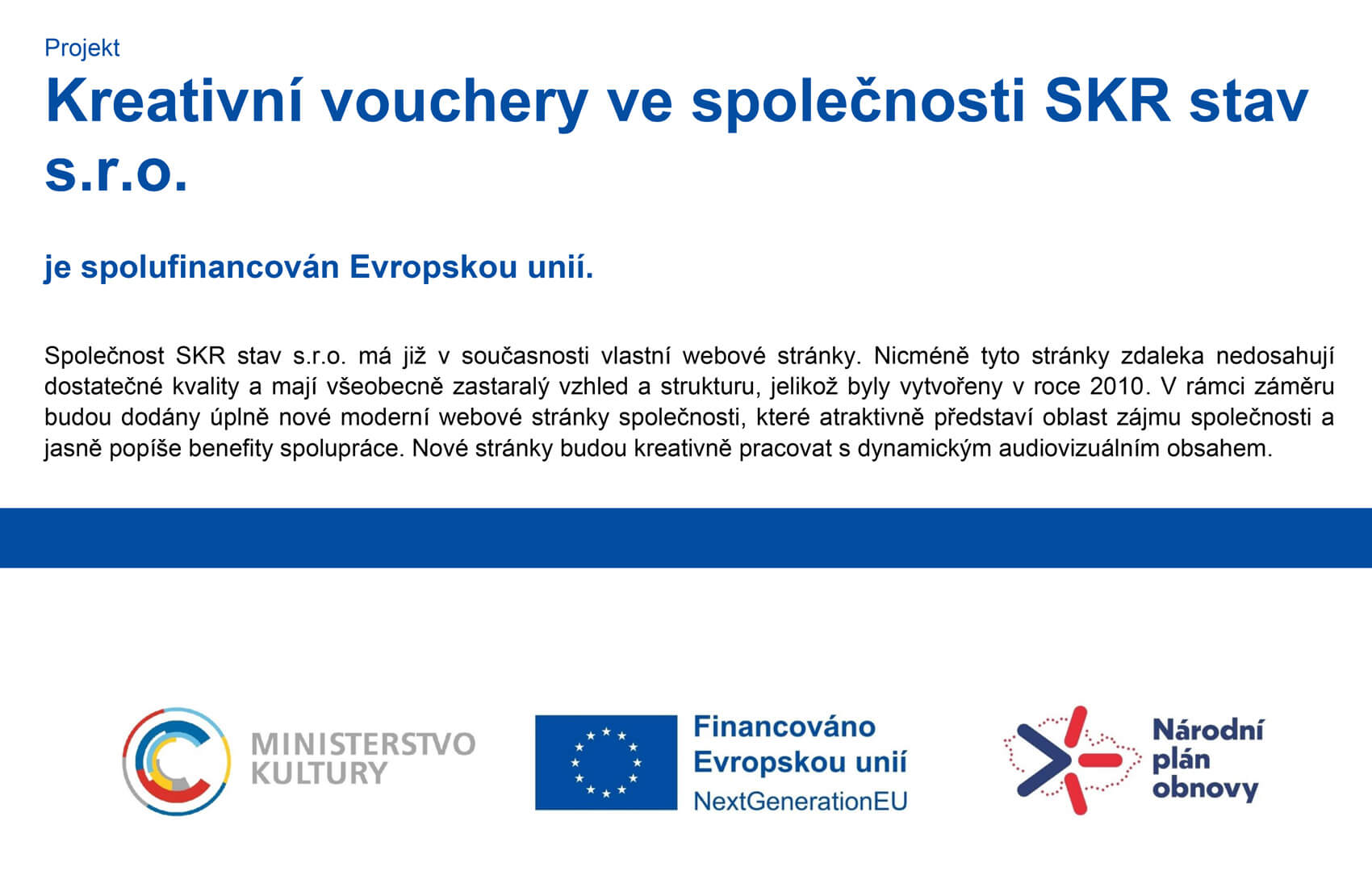 Kreativní vouchery ve společnosti SKR stav s.r.o.